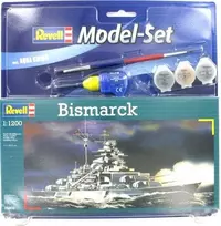 Revell Bismarck laivo modelis dovanų komplektas 1:1200 (65802)