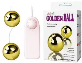 Baile Stimulating Baile Golden Vibrating Kegel Balls with Wired Remote, 3.2 cm, Gold