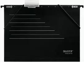 Kartotekinis vokas Leitz Alpha Active, A4, juodos spalvos, 1vnt