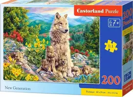 Castorland Dėlionė 200 vnt. - Vilkė su vilkiukais