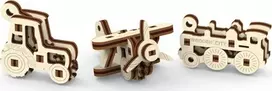 Dėlionė WOODEN CITY 3D Medinis Puzzlių Rinkinys Transporto Modeliai