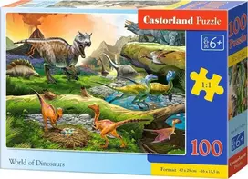 Castorland Dėlionė 100 vnt. - Dinozaurų pasaulis