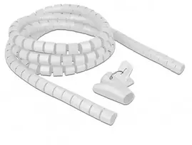 „Delock“ spiralinis kabelių šlifuoklis su traukimo įrankiu 2,5 m x 20 mm baltas