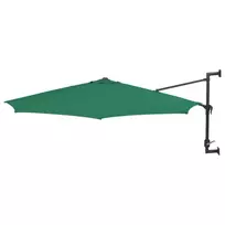 Prie sienos montuojamas skėtis su stulpu, žalias, 300cm