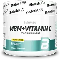 Biotech MSM+Vitamin C 150 g. (Citrinų skonis)