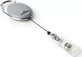 Laikiklis-ritė vardinei kortelei Jo-Jo Durable Style, 80cm,pilkos spalvos su spaustuku, metalinis