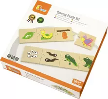 Viga Toys Medinės Dėlionės Augantys Gyvūnai ir Augalai