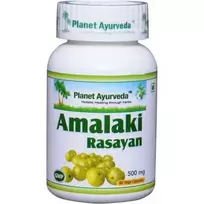 Ayumi Naturals Indiškasis lapainis Amla Amalaki Rasayan, ekologiškas, Planet Ayurveda, 60 kapsulių