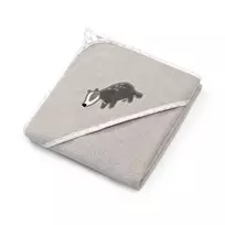 BabyOno veliūrinis rankšluostis su gobtuvu 100x100 pilkas, 540/02