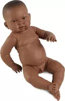 Noah Llorens Lėlė berniukas Noe 45 cm be drabužių, tamsi oda (45003)