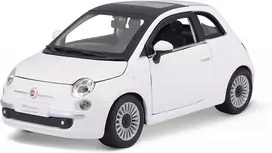 Vaikiškas automobilis Bburago Fiat 500, baltas