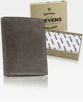Vyriška odinė piniginė Stevens RFID su apsauga Plona SLIM