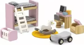 Viga Toys „Viga Polarb“ baldų rinkinys lėlių namams vaikams