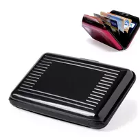 Aliumininis dokumentų dėklas su RFID apsauga, 11x7,5 cm, juodas