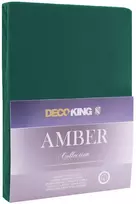 Paklodė DecoKing Amber Tamsiai žalia, 180x200 cm, su guma