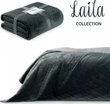 AmeliaHome lovatiesė LAILA, 200x220 cm, spalva: grafito/sidabrinė