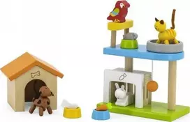 VIGA Medinis žaislas Gyvūnams [Puppy, Katė, Kiškis, Papūga]