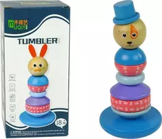 Drewniana Mokomoji piramidė mergaitėms Lean Toys Triušis