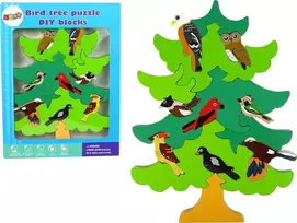 Dėlionė Žaidimas vaikams Lean Toys Medis ir paukščiai