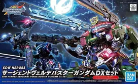 Bandai SDW Heroes Sergeant Verde Buster Gundam DX – surenkamas Gunpla rinkinys