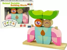 Medinė erdvinė dėlionė vaikams Lean Toys Pelėda 3D
