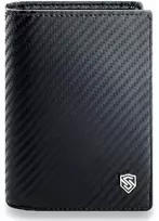 Vyriška odinė piniginė Stevens 326 Carbon, juoda
