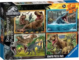 Ravensburger Dėlionė 4x100 vnt. - Juros periodo pasaulis (Jurassic World)