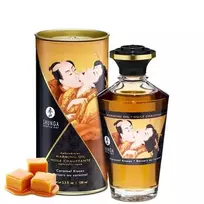 Shunga - Afrodiziako šildantis aliejus „Karamelės bučiniai“ 100 ml