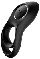 Satisfyer Legendary Duo juodas vibruojantis gaidžio žiedas