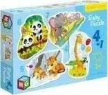 Dėlionė Alexander Multigra Baby Puzzle 4in1 Laukiniai gyvūnai