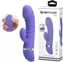Pretty Love Sex vibratorius su klitorio stimuliatoriumi, 7 režimas, 18 cm
