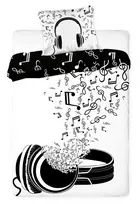 Faro Jaunimo patalynės komplektas MUZIKA 140x200cm + pagalvė 70x90cm