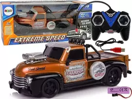 Lean Cars Nuotoliniu būdu valdomas rudas pikapas 1:18