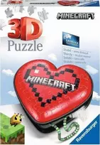 Ravensburger 3D Dėlionė 60 vnt. - Širdelės formos dėžutė - Minecraft