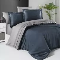 Patalynės komplektas "Deluxe Serenity Denim & Pilkas", 6 dalių, 200x220 cm