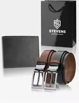 Dovanų rinkinys vyrams, piniginė su dvipusiu diržu Stevens 325