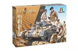 Italeri Crusader III tanko modelis su britų įgula, El Alamein 1942, 1/35 #6592