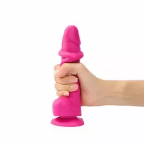 Strap-On-Me – slenkanti oda tikroviška dildo Fuchsia S