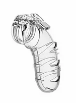 Mancage Man Cage Model 05 Polycarbonate Chastity Device 5.5" / 14 cm Juodas