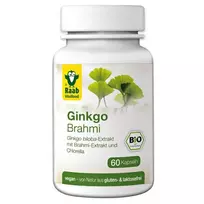 Maisto papildas Ginkgo-Brahmi - Chlorella, Raab Vitalfood, 60 kapsulių