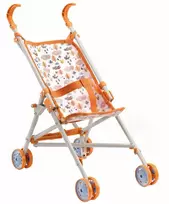 Sulankstomas lėlės vežimėlis Djeco, su miško motyvais, 54 cm (DJ07842)