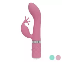 „Pillow Talk“ – „Kinky Rabbit“ ir „G-Spot“ vibratoriaus žalsvai mėlyna spalva