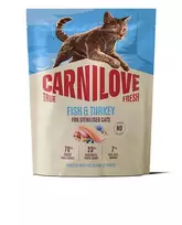 Carnilove True Fresh Cat Fish - Turkey Sterilised sausas maistas katėms : Pakuotė - 400 g