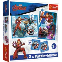 Trefl "Keršytojai" (Avengers) dėlionė-žaidimas 30+ 48+ 24 memo kortelės