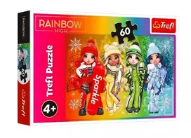 Trefl Dėlionė 60 vnt. - Lėlės „Rainbow high“