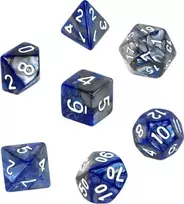REBEL RPG kauliukų rinkinys - Dviejų spalvų - Mėlyna ir Pilka