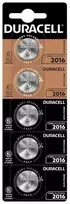 Baterija - Duracell CR2016 3V Ličio Baterijų Rinkinys 5 Vnt.