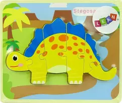 Lean Toys Medinė dėlionė Dinozauras LeanToys, 6 det.
