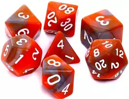 REBEL RPG kauliukų rinkinys - dviejų spalvų - Oranžinis ir pilkas