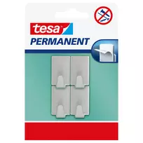 Tesa Haczyki Nuolatiniai kabliukai, 4 vnt. "s", stačiakampiai, metaliniai